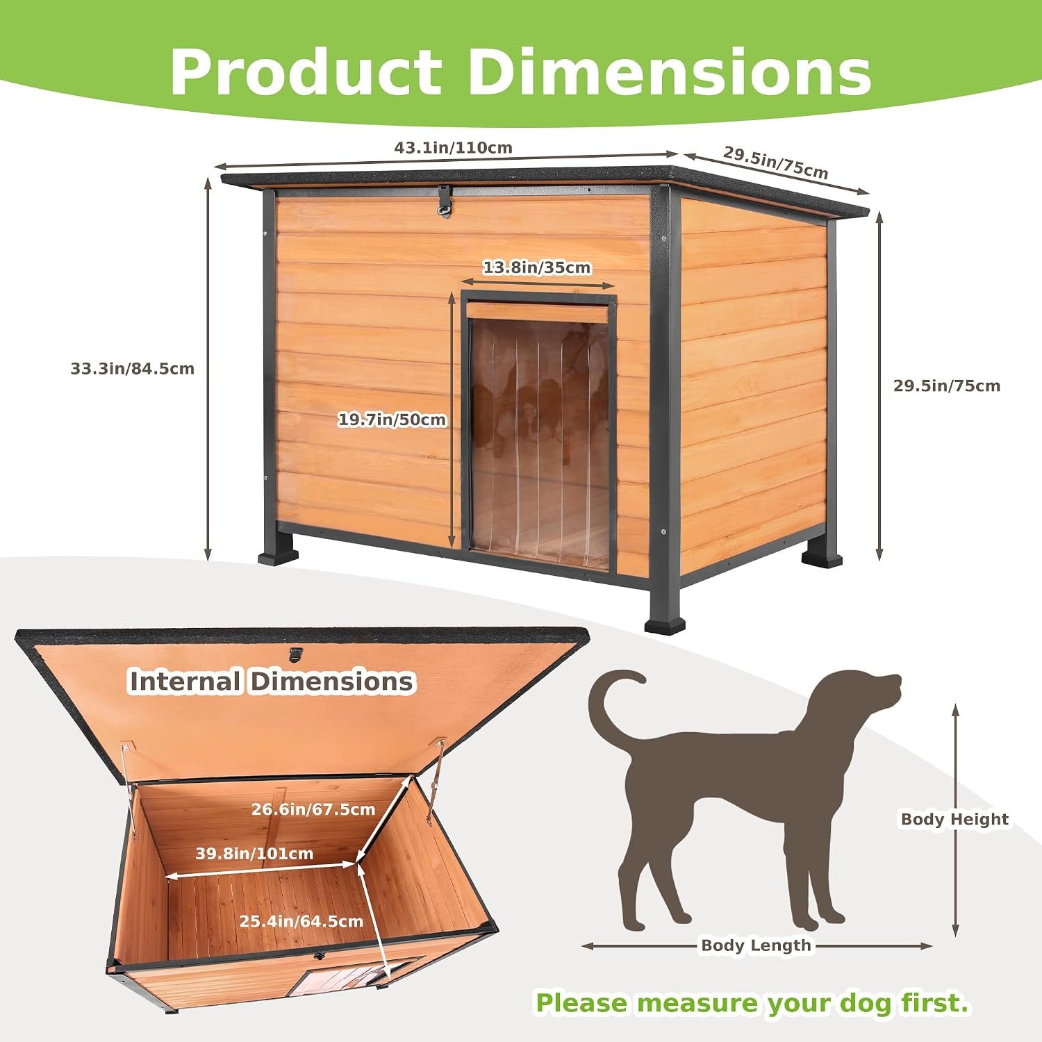 Large Insulated All-Season Wooden Dog House - Image 6