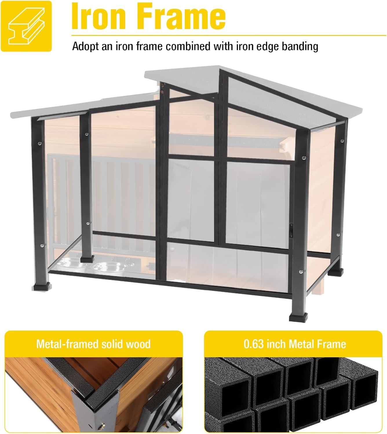 Heated Chew-Resistant Wooden Dog House - Image 2