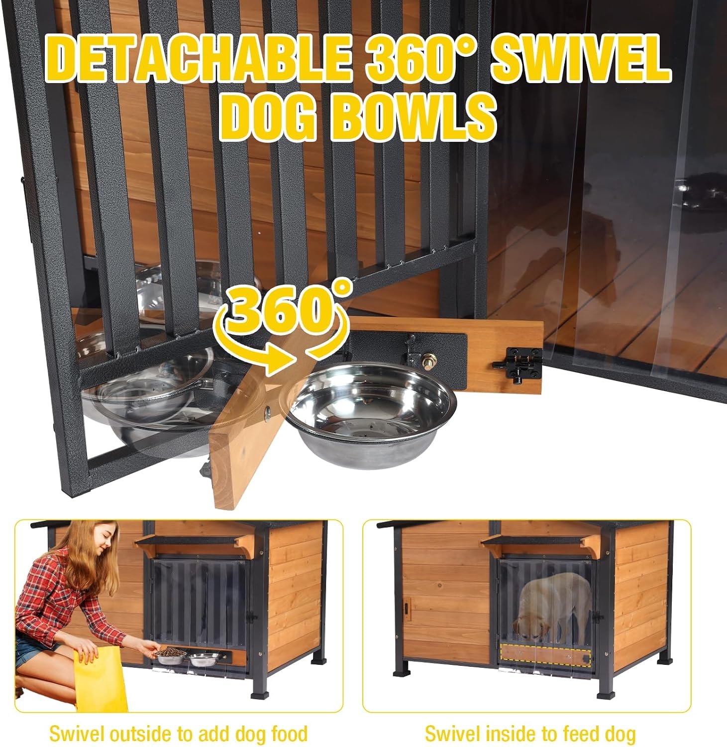 Heated Chew-Resistant Wooden Dog House - Image 4
